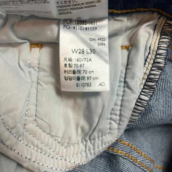 Levi's 721 High Rise Skinny Jeans Nondistressed Blue Denim size 28 W28 L30 Levis - Picture 7 of 7